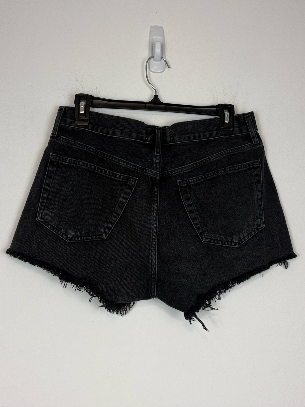 AGOLDE Black Buttonfly Parker Denim/Jean Shorts. Size 27. - Picture 7 of 12
